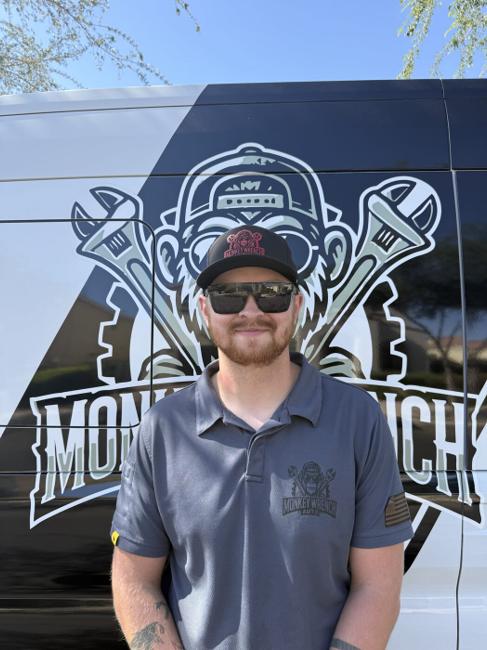 Colt, entry-level automotive technician at Monkey Wrench Automotive